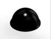 Soporte de goma hemisferico adhesivo 3M negro de Ø16x8