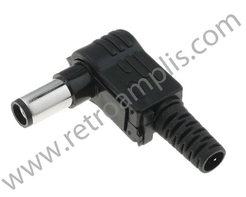 Right Angled DC Power Plug Connector 2.1mm 