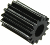 Wah potentiometer pinion gear, for knurled shaft pots