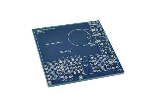 RESORTE reverb pedal PCB, based in Belton BTDR