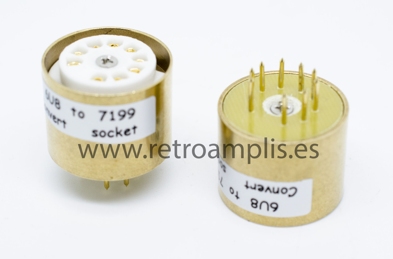 1Piece Gold plated 6U8A instead 7199 tube adapter for you amp
