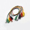 Set of 5 cables with clips, 50cm, multicolor.
