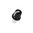 Bouton potentiomètre Ø16x14.4mm noir, avec indicateur blanc, ABS. Pour axe "D"