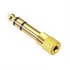 Adaptador plug macho 6.35mm estereo / jack hembra 3.5mm, dorado