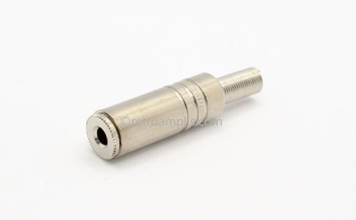 3.5mm nickel plated mono jack, with strain relief