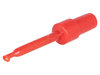 Clip on probe, hook type. 1.7mm max grip capacity. Red