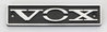 VOX® logotyp, liten, NT serien, svart/silver, horisontell