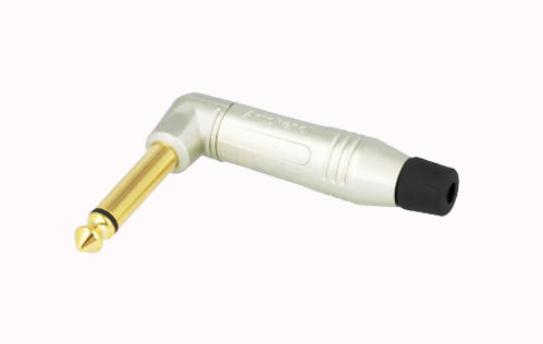 6.35mm 90º mono plug with gold contact AMPHENOL
