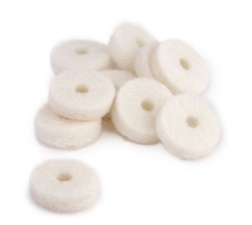 1 Piece white strap button felt washers for guitar and bass