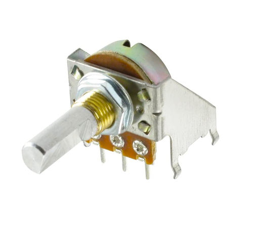 Potenciometro con bracket PCB para amplificadores ®Fender, Ø6mm eje D