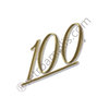Logo original Marshall® "100", blanco y dorado, 75x41mm