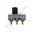 Conmutador deslizante DPDT ON-ON Switchcraft®, montaje PCB, negro