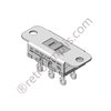 Chave deslizante (Slide switch) ON-ON DPDT, atuador embutido, Switchcraft® EUA.