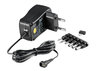 DC 3-12V/0.6A power supply (6x adapter plugs included)