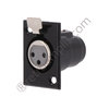 Black XLR female chassis connector. CLIFF
