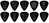 Set 10 puas Joe Satriani Signature, color negro. Calibre medio (0.70mm). D'ADDARIO®