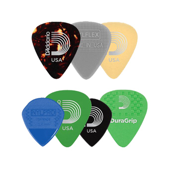 Guitar pick variety pack (7 units). Medium Gauge. D'ADDARIO®