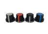 Ø19x14mm knurled knob with color top. For full shaft Ø6mm