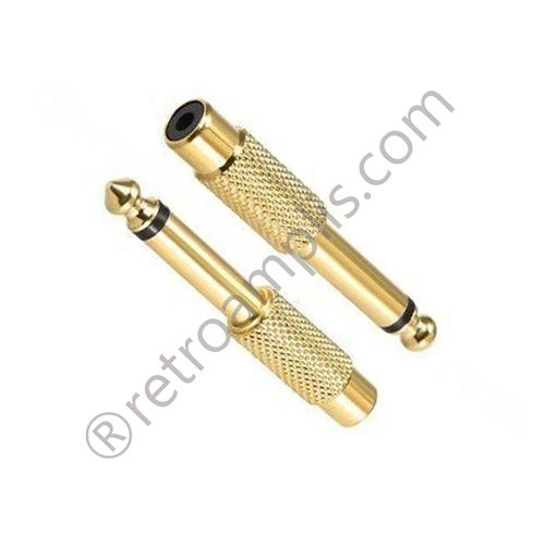 RCA (Cinch) female/male plug adapter. Golden colour