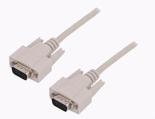 Cable VGA (D-Sub 15pin) apantallado, gris, 1.8mt