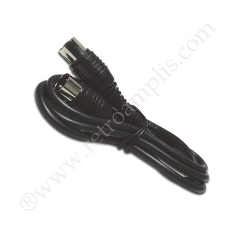 3 meter black MIDI cable (DIN 5 pin)