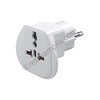 EU to Universal plug power adapter, white, 16A 250V.