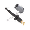 Black clip on probe, hook type. 3.5mm max grip capacity.