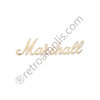 Logo Marshall® original "White & Gold Face", 15cm
