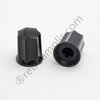 Black plastic knob, for LINE6® POD® HD RACK. Ø6mm "D" shaft