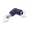 DC power plug 2.1x5.5mm (male) to 2.1x5.5mm (female) 90º adapter