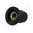 Botón potenciómetro Ø14.8x15mm negro acanalado con falda. Para eje liso Ø6.3mm